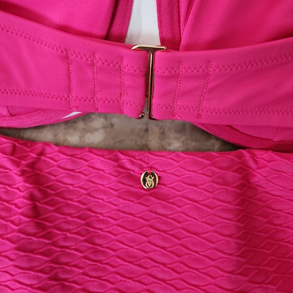 38C/M 🖤VS Swim Removable PushUp Bandeau Bikini Top Side Tie Bikini Set - Picture 7 of 8